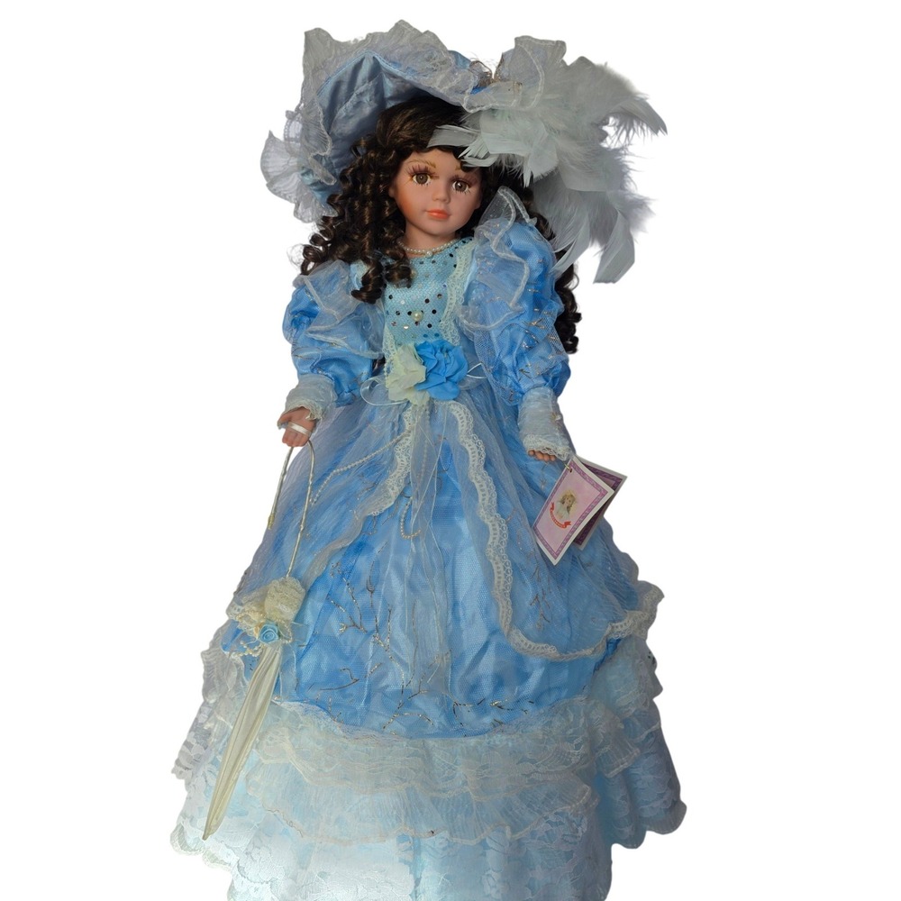 Collector Doll Jenny Limited Edition Porcelain Bisque Hat Umbrella Certificate